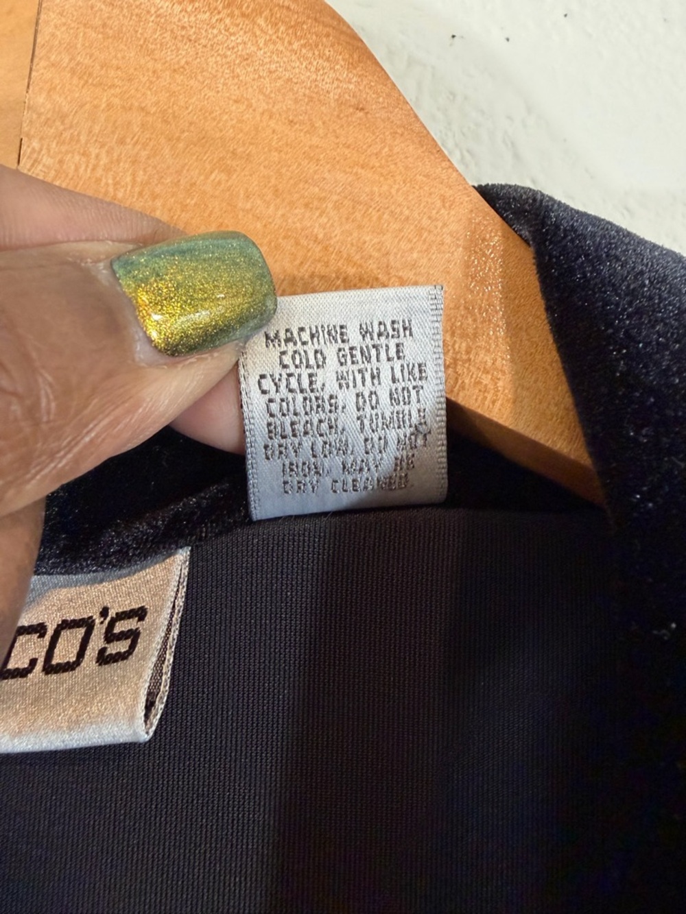 Chico’s Black Velvet Longline Duster Size 3 (US XL) Long Sleeve Jacket Sweater - Picture 5 of 8